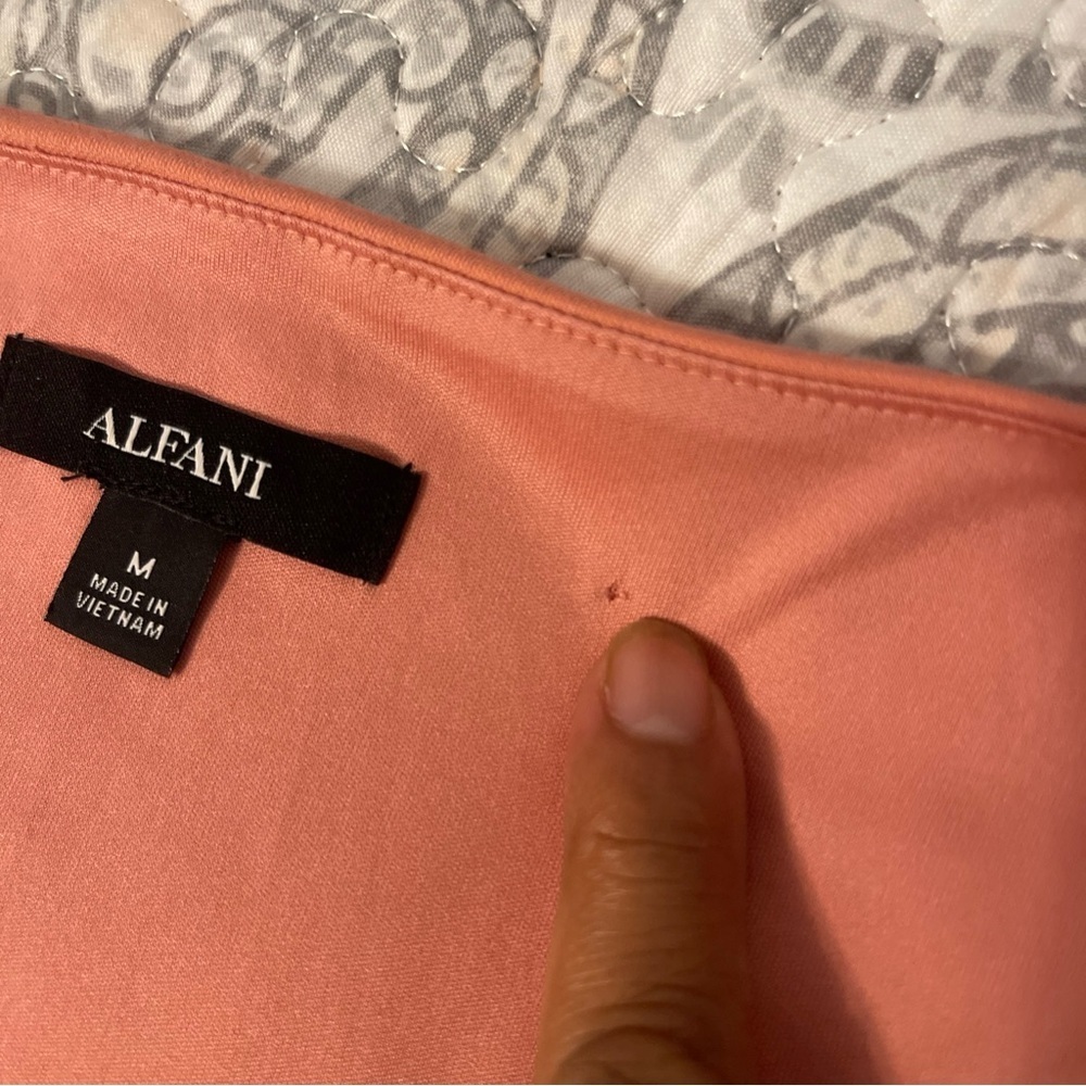 Alfani Women's Layered-Look Midi
Sleeveless Dress Size M Sunrise Coral - Picture 8 of 15